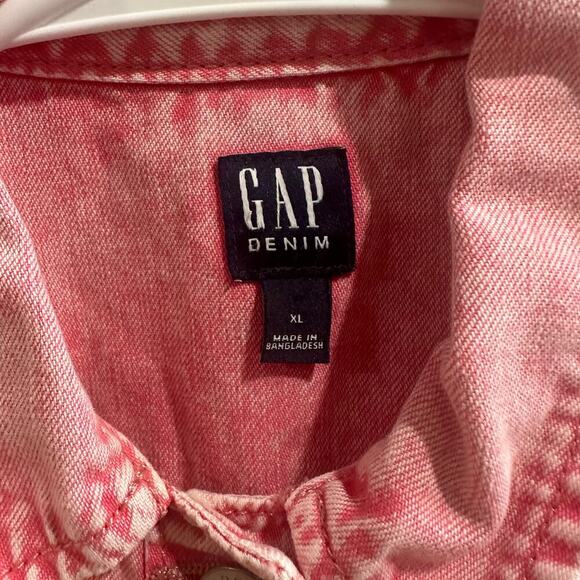Gap Pink Denim Dress, EUC, Sz XL (12) (145-152cm) (12B) - Picture 5 of 7